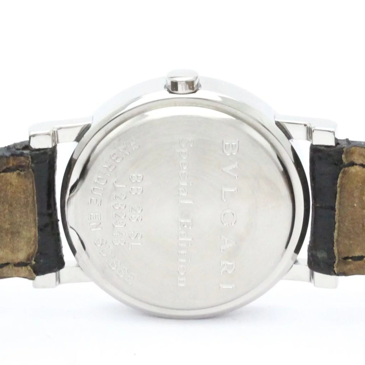 Pre-Owned Polished BVARI BVARI-BVARI Steel Quartz Ladies Watch BB26SL BF558550 (Good)