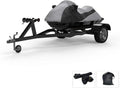 Custom Contour Fit Weatherproof Jet Ski Cover for Kawasaki Ultra 250 LX 2007-2008 - Ebony Color - All Weather - Trailerable - Protect from Rain & Sun! Includes Trailer Straps & Storage Bag