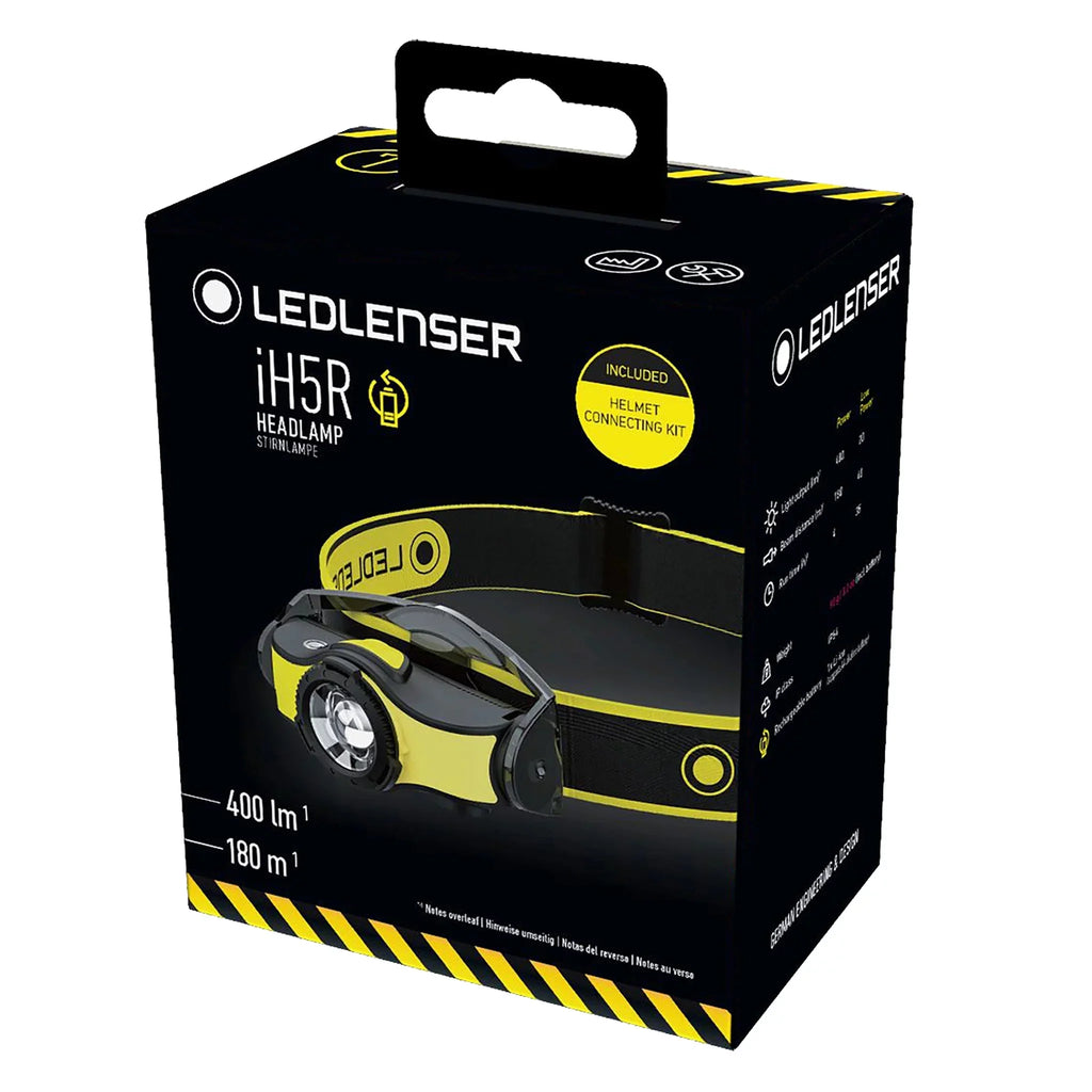 LEDLENSER IH5R High Power LED Headlamp, 400 Lumens, Mass Rechargeable or AA Alkaline Batteries