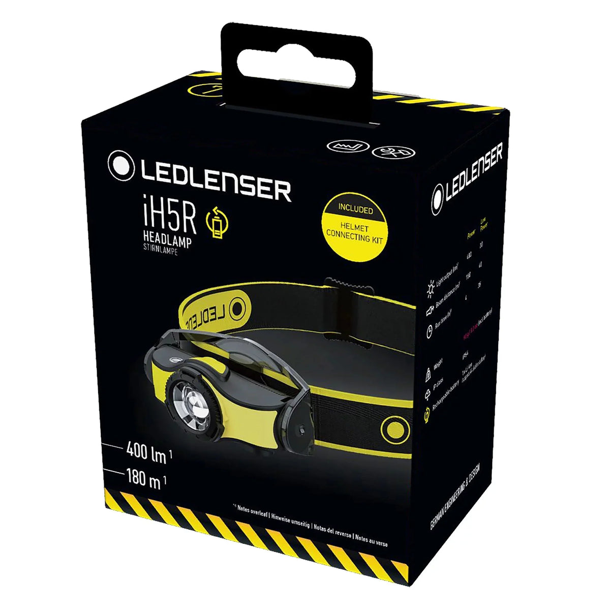 LEDLENSER IH5R High Power LED Headlamp, 400 Lumens, Mass Rechargeable or AA Alkaline Batteries