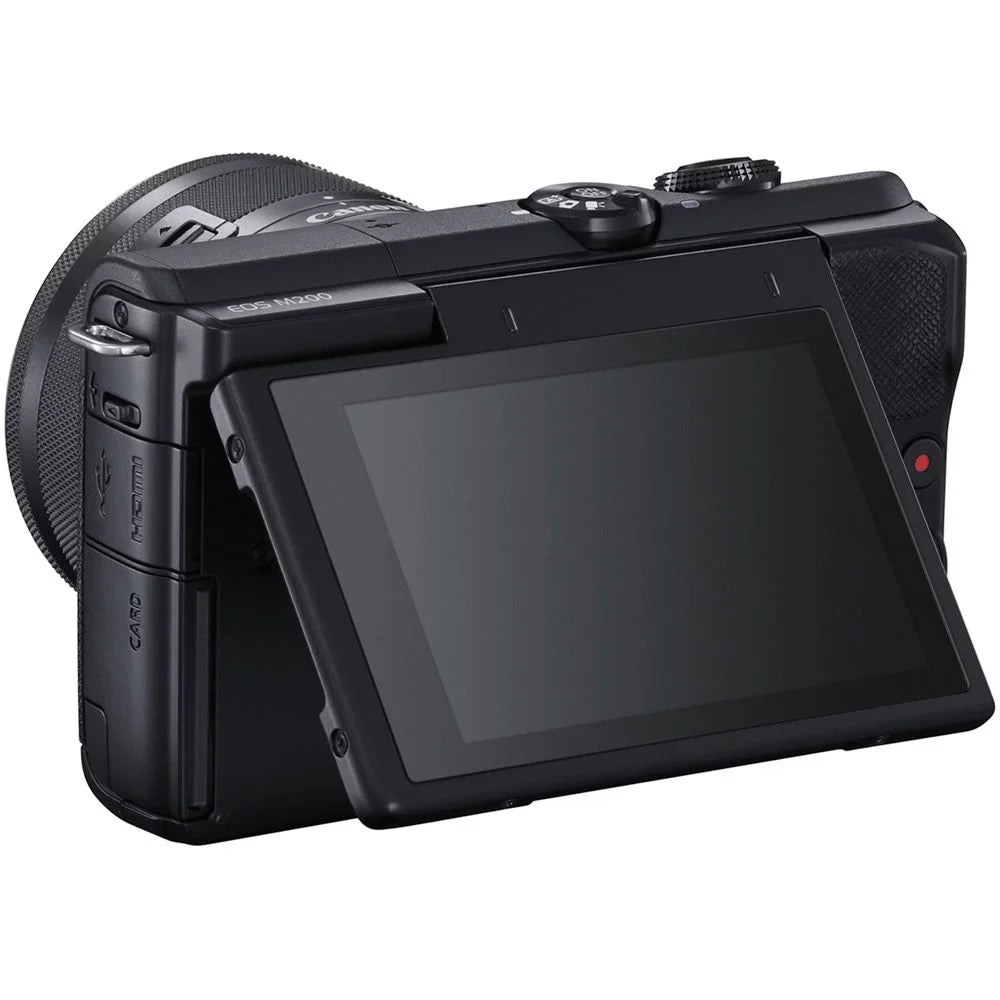EOS M200 Digital Camera with 15-45mm Lens Ebony - 20PC Accessory Bundle