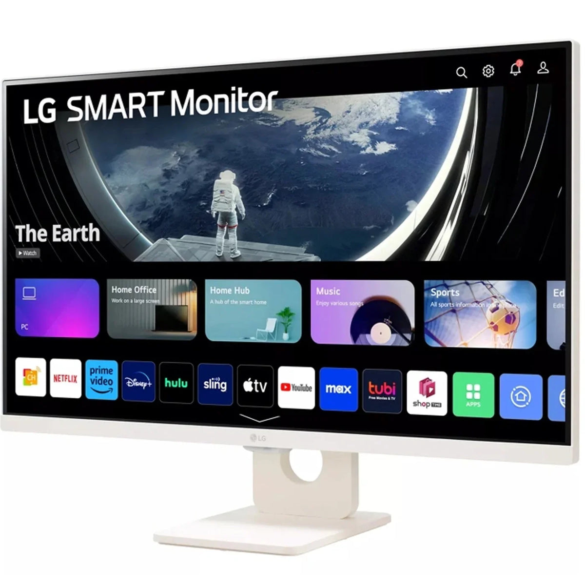 27SR50F 27-Inch Smart FHD IPS Monitor, webOS 23, HDR10, Airplay 2, Screen Share, Bluetooth, 5Wx2 Stereo Speaker, Tilt Stand (HDMI, USB Type-A), 2023 - (Open Box)