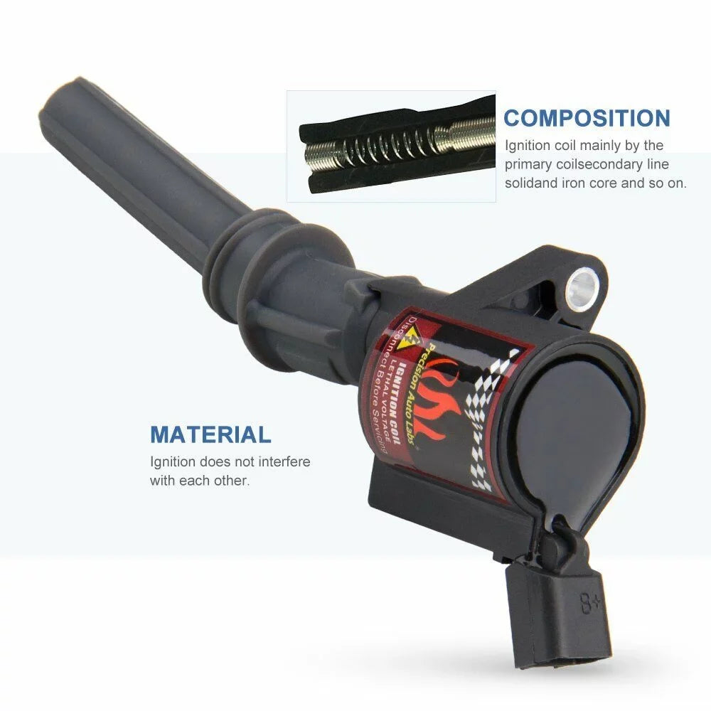8 Jet Ignition Coil FD503 DG508 C1417 DG457 & Spark Plug ITR6F13 4477 Compatible with Ford E-250 V8 4.6L & 5.4L 2003 2004 2005 2006 2007 2008 2009 2010 2011 2012 2013 2014
