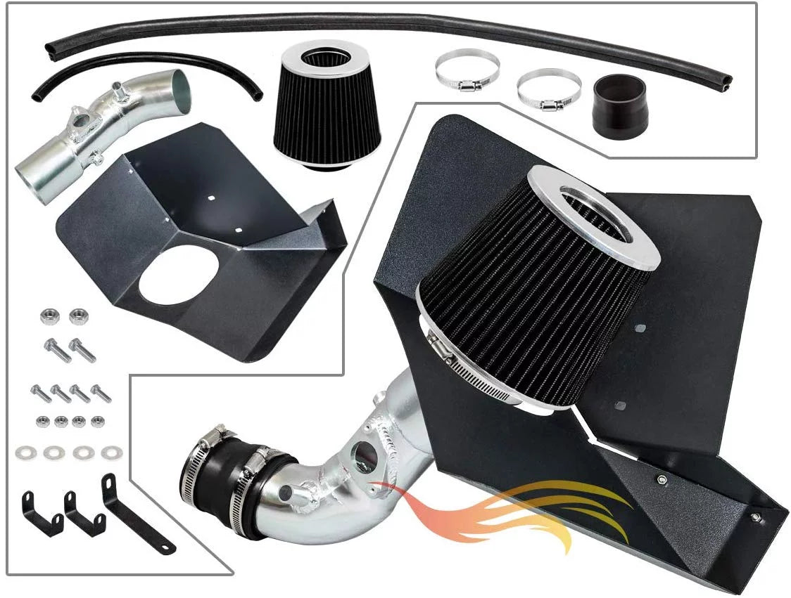 RTUNES RACING - Jet - COLD AIR INTAKE w/HEAT SHIELD KIT Compatible For 09-17 COROLLA / 16-17 SCION IM
