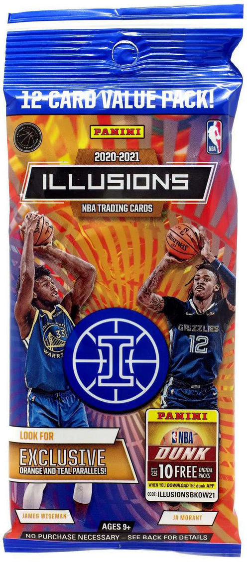 2020-21 Panini Illusions NBA Basketball 240 Ct. FAT PACK BOX (12 Cards Per Pack/20 Packs Per Box)