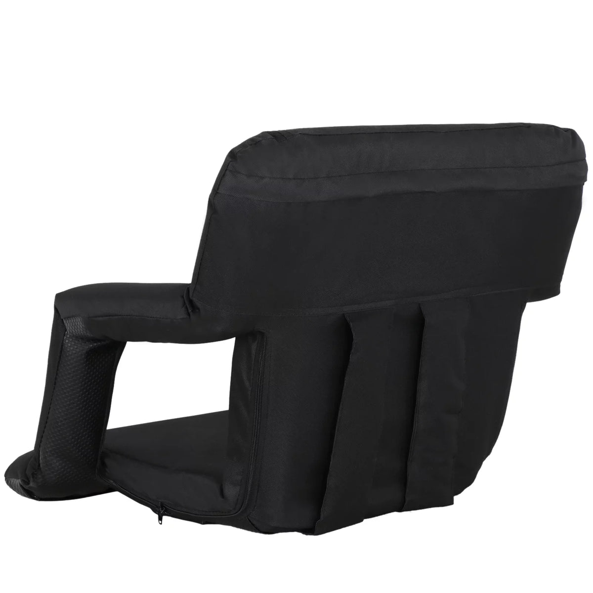 ZENY Stadium Seat Chair Reclining Bleachers W/Padded Cushion - 6 Reclining Positions, Dark