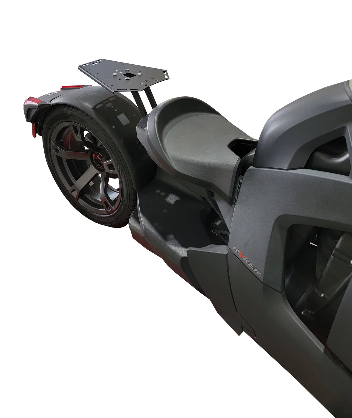 Can Am Ryker Luggage Rack Ebony Large Shad Cases Kit installed NO MAX MOUNT NEEDED.