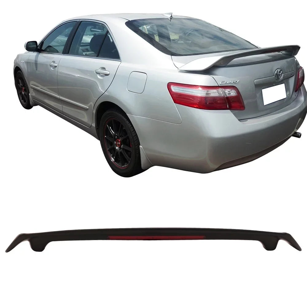 Ikon Motorsports Compatible with 07-11 Camry JDM Style Rear Trunk Spoiler Wing Matte Dark ABS Plastics 2007 2008 2009 2010 2011
