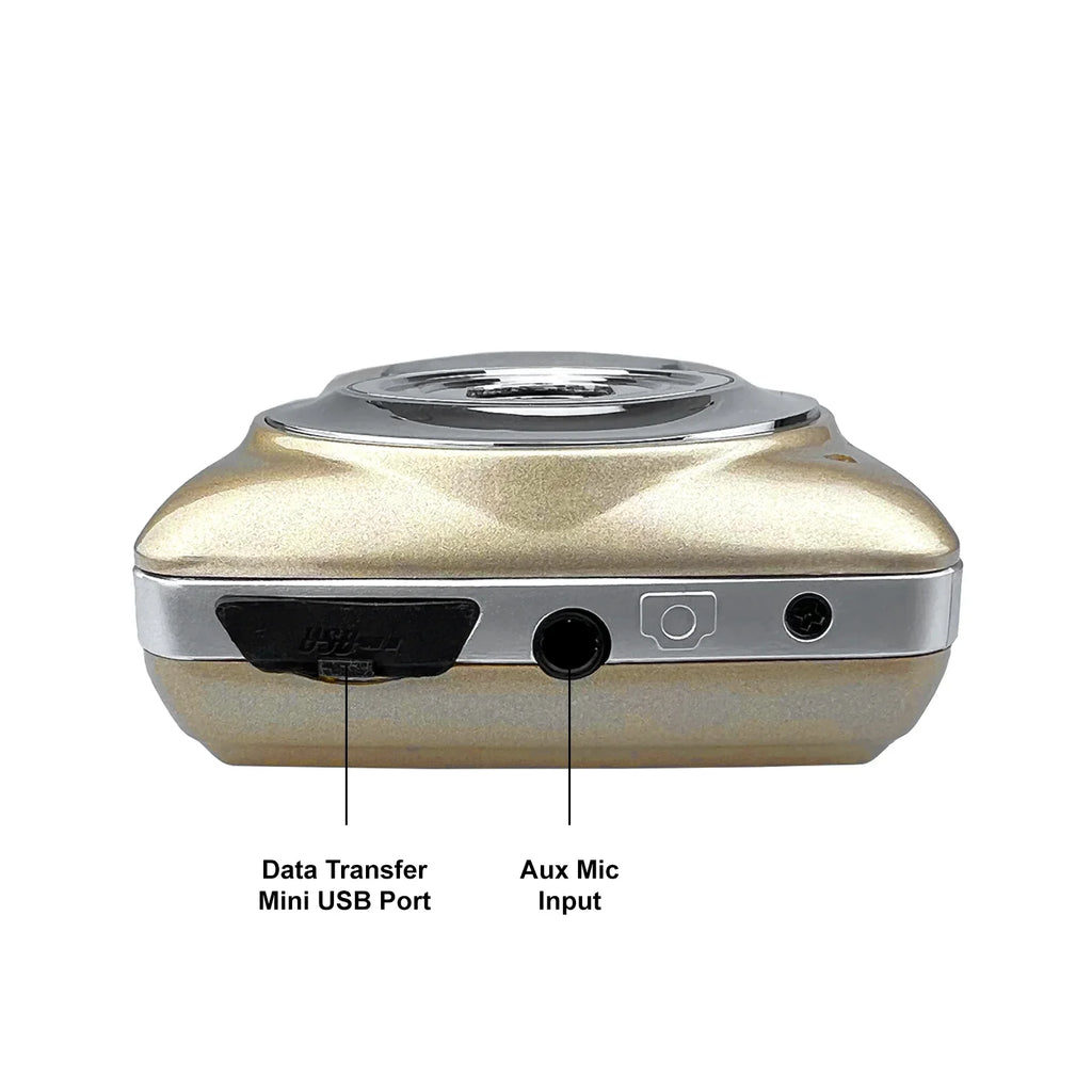 Acuvar 16MP Megapixel Compact Digital Photo and Video Camera with 2.4" LCD Screen, Mic Input and USB Media Transfer (Gold)