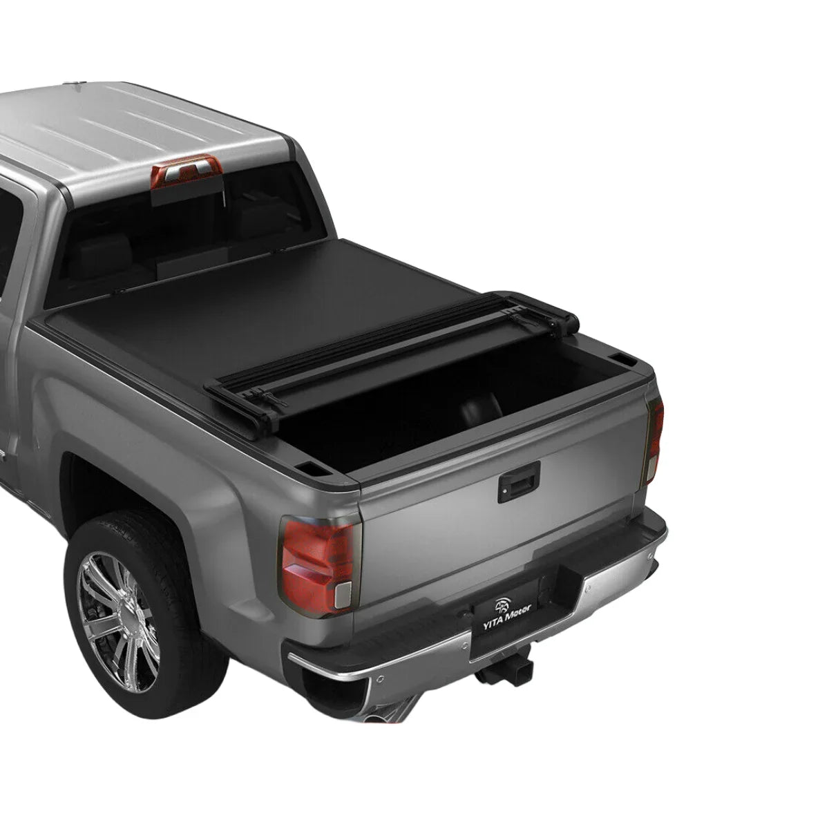 Ledkingdomus 5.7 ft Soft Quad Fold Truck Bed Tonneau Cover for 2019 2020 2021 2022 2023 Dodge Ram 1500