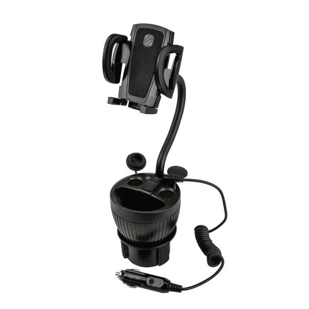 Scosche UH2PCUP Powerhub 4” Adjustable Arm and Cup Holder Car Mount Ebony