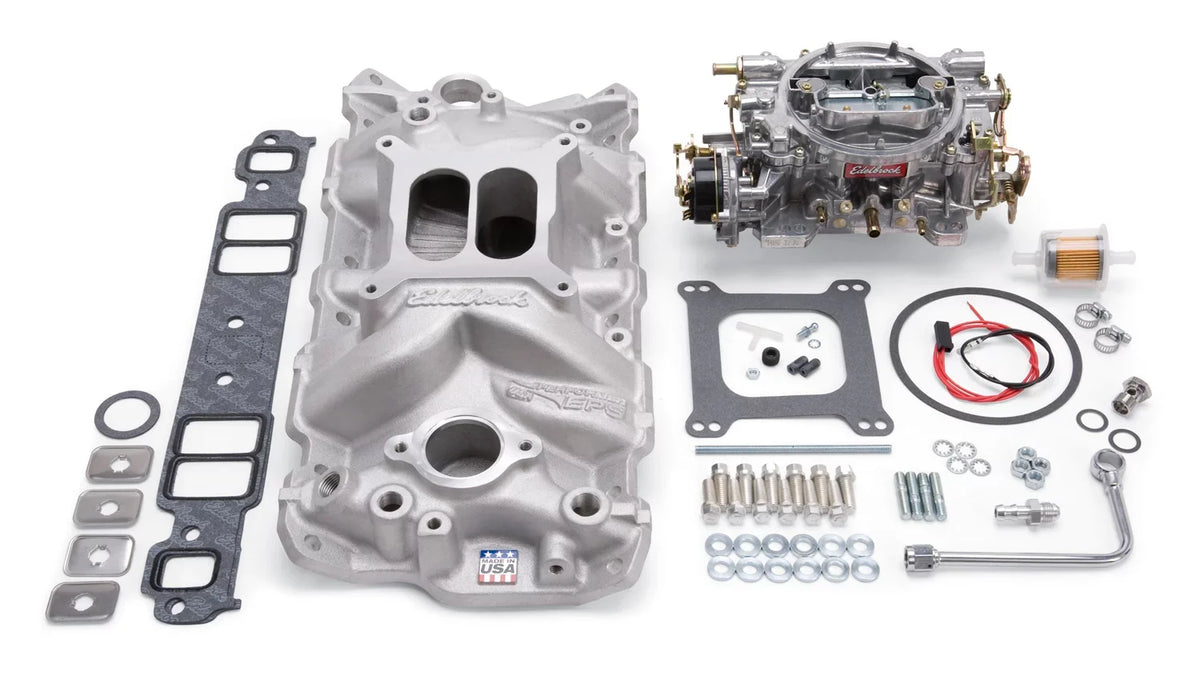Edelbrock 2021 Single-Quad Manifold And Carb Kit