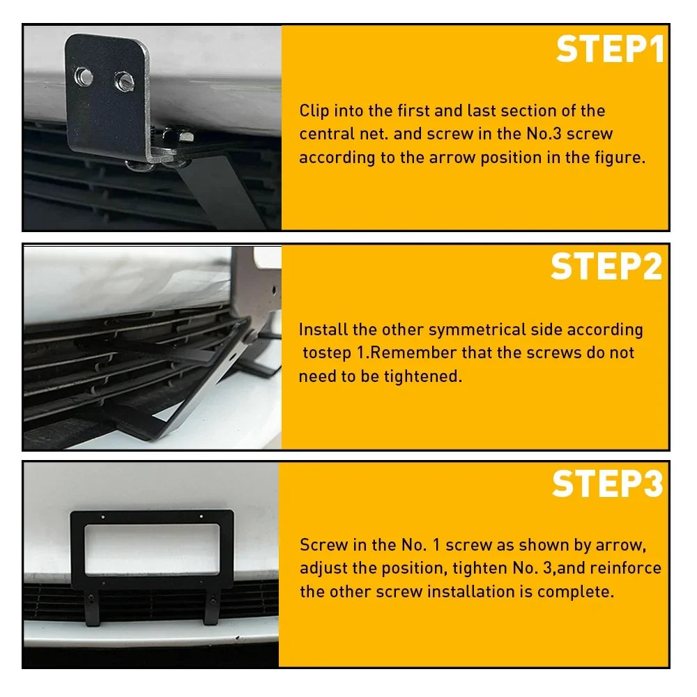 Front License Plate Frame Holder Fit For 2017-2023 Tesla Model Y