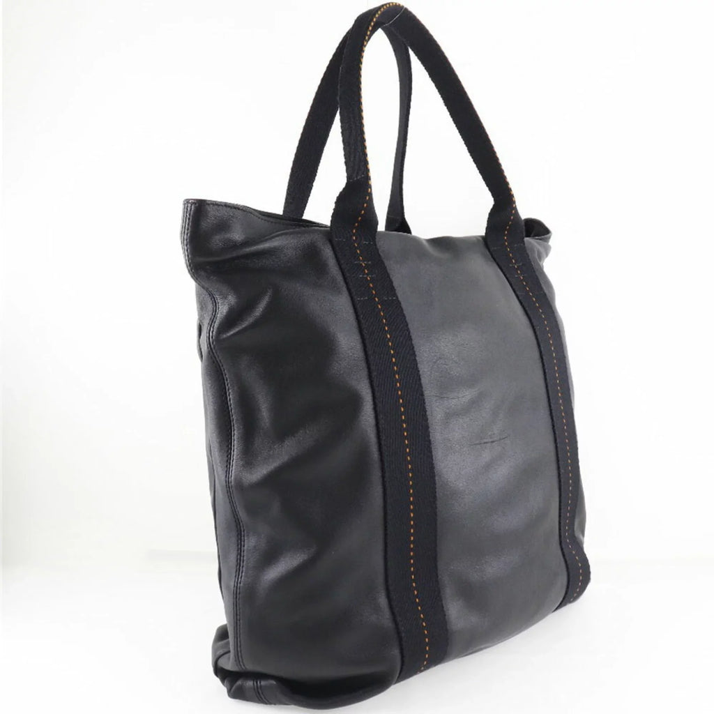 Pre-Owned Hermes Caravan Vertical PM Voderma Jet Unisex Tote Bag (Fair)