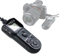 JJC TM-F2 Intervalometer LCD Timer Remote for A7 II III A7R II III IV A7S II III A7M2K A9 A9II RX1R II RX10 RX10 II III RX100II RX100III RX100M4 RX100M5 RX100M5A RX100M6 RX100M7 A3000 A3500 A5000