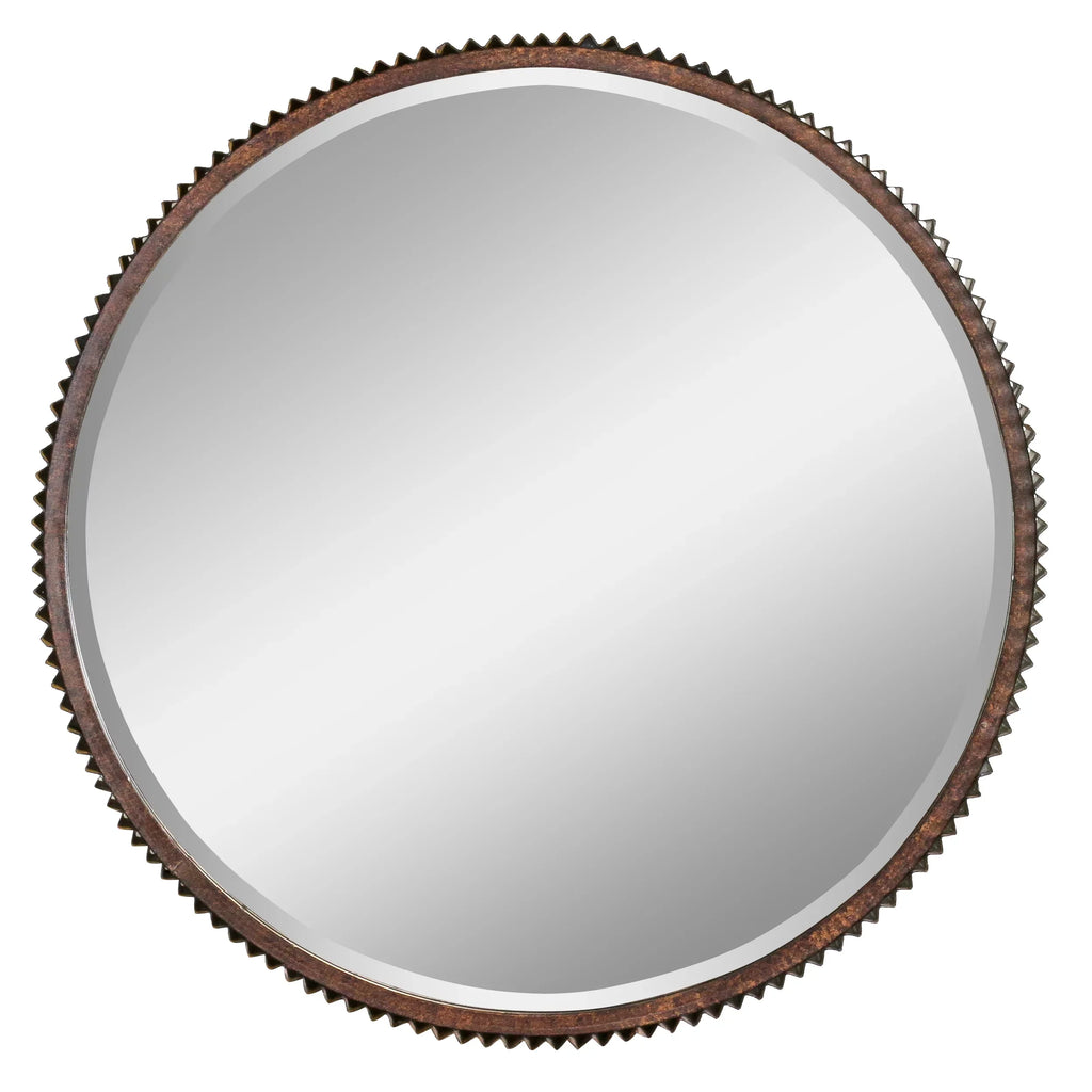 Aspire Home Accents Harrison Rustic Metal Wall Mirror - Brown