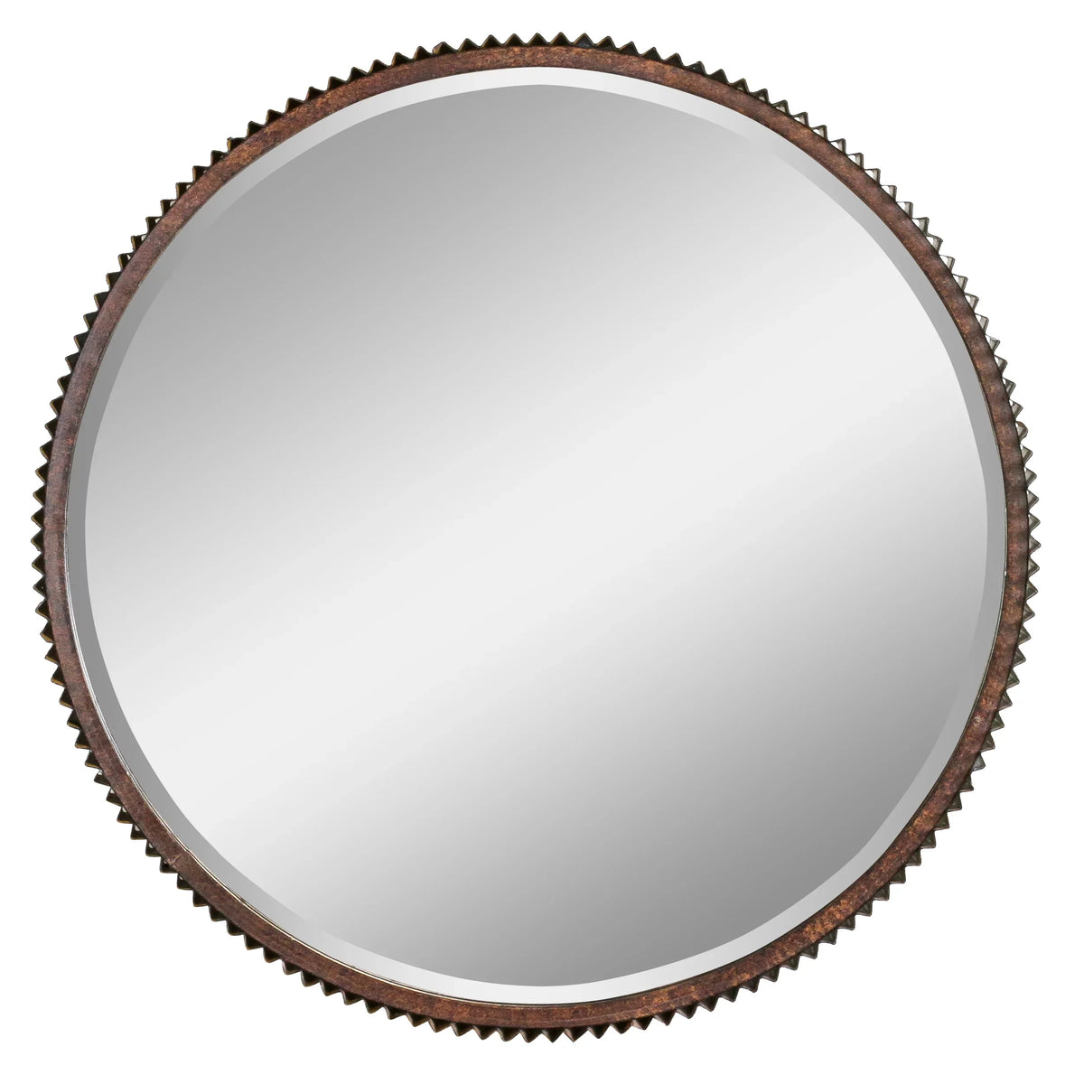 Aspire Home Accents Harrison Rustic Metal Wall Mirror - Brown