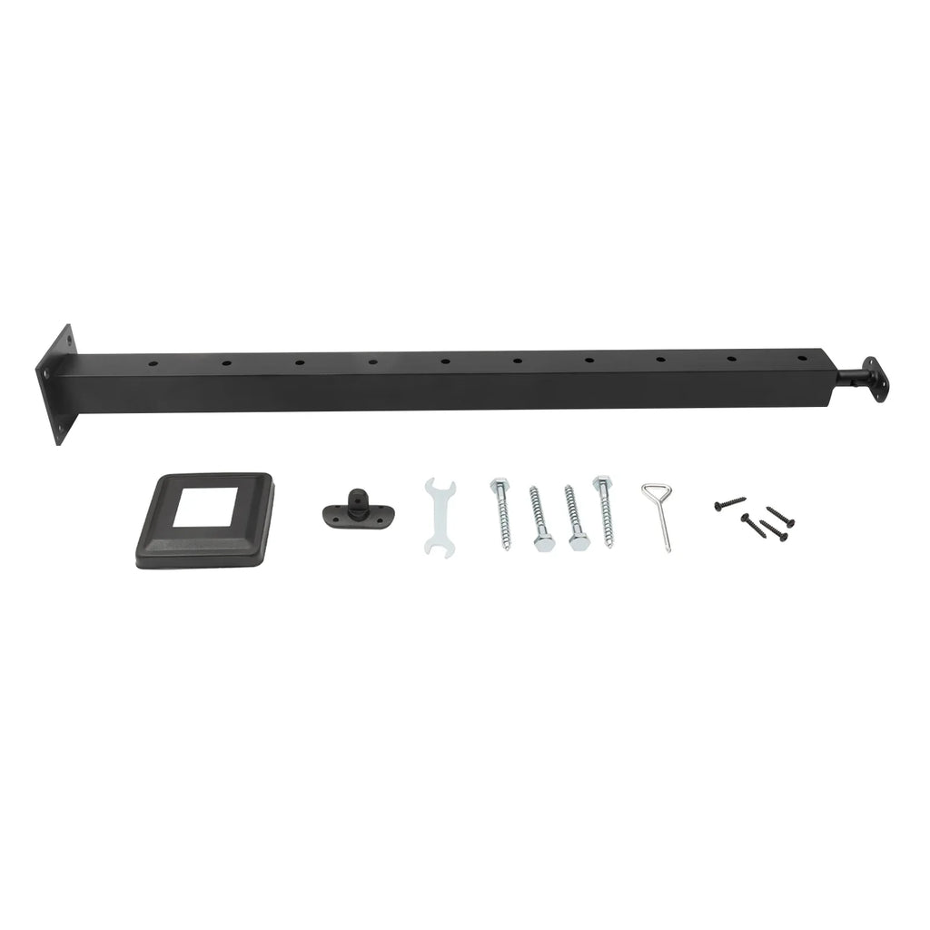 Cable Railing Post Adjustable Top Level drilled Post Level Line Post Top Mount Stainless Steel Jet Finish Wood Concrete Level Deck 36"x2"x2"