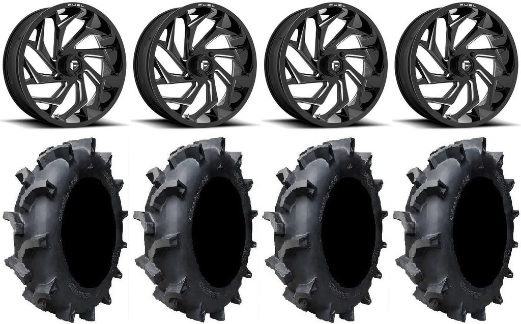 Fuel Reaction 18" Wheels Ebony 35" Interforce 628 Tires Polaris RZR XP 1000 / PRO XP / Ranger XP 900/1000