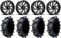 Fuel Reaction 18" Wheels Ebony 35" Interforce 628 Tires Polaris RZR XP 1000 / PRO XP / Ranger XP 900/1000