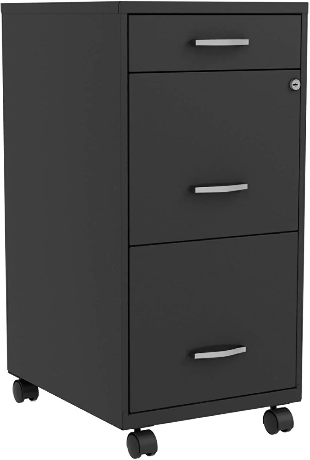 HYHBIBOOM LYS SOHO Box/File/File 3-Drawer Mobile File Cabinet Dark 14.3" x 18" x 29.5"