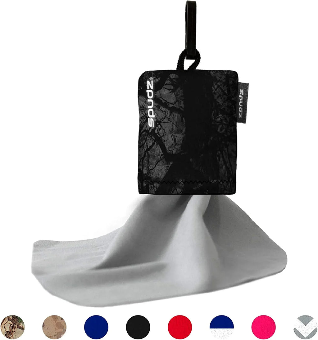 SPUDZ Classic | Microfiber Cloth Screen Cleaner and Lens Cleaner | Open Bottom | Stealth Shadow| 10 x 10 Inches