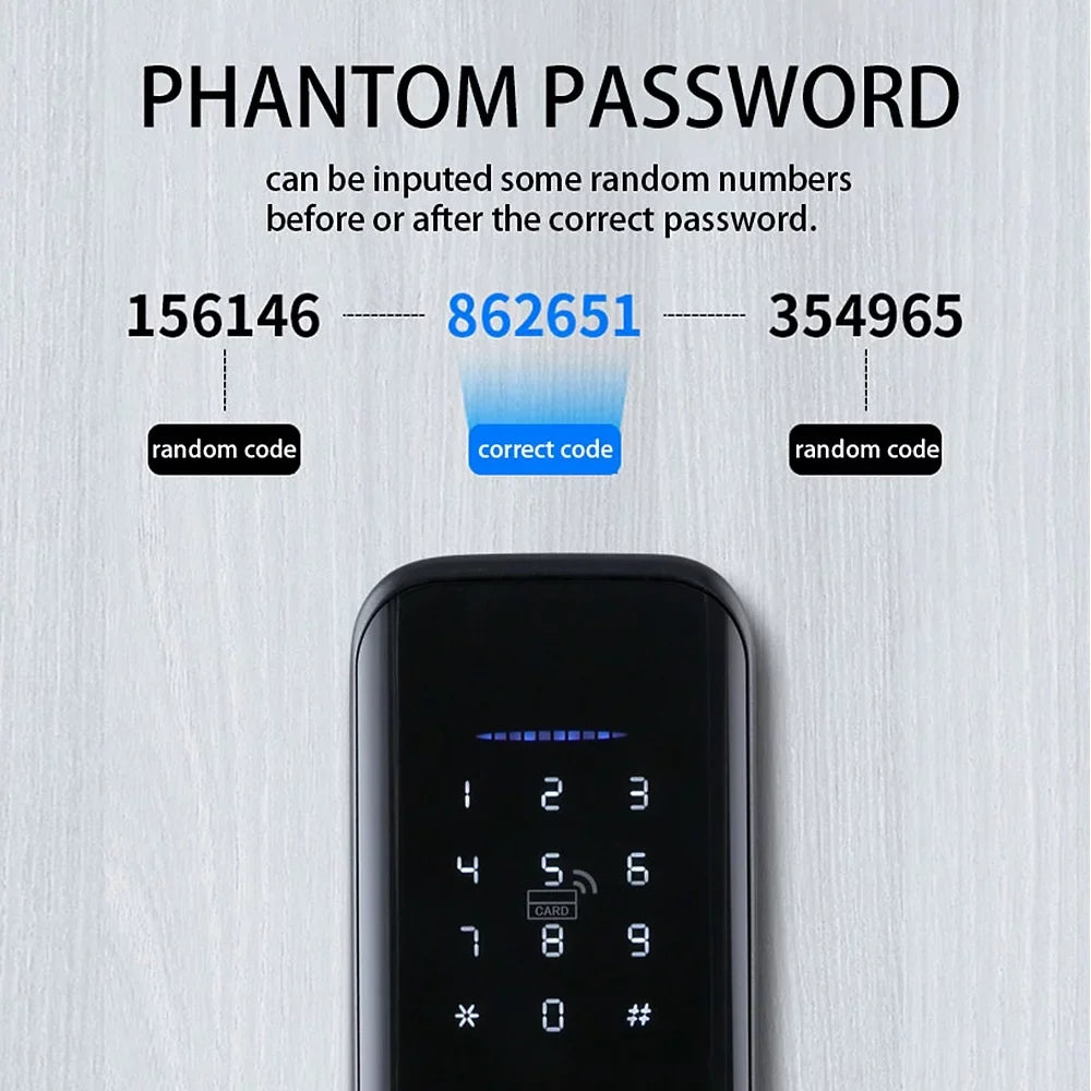 OWSOO WAFU Smart Lock with Handle Fingerprint Electronic Deadbolt Door Lock-Convenient and Reliable ligent Door Lock