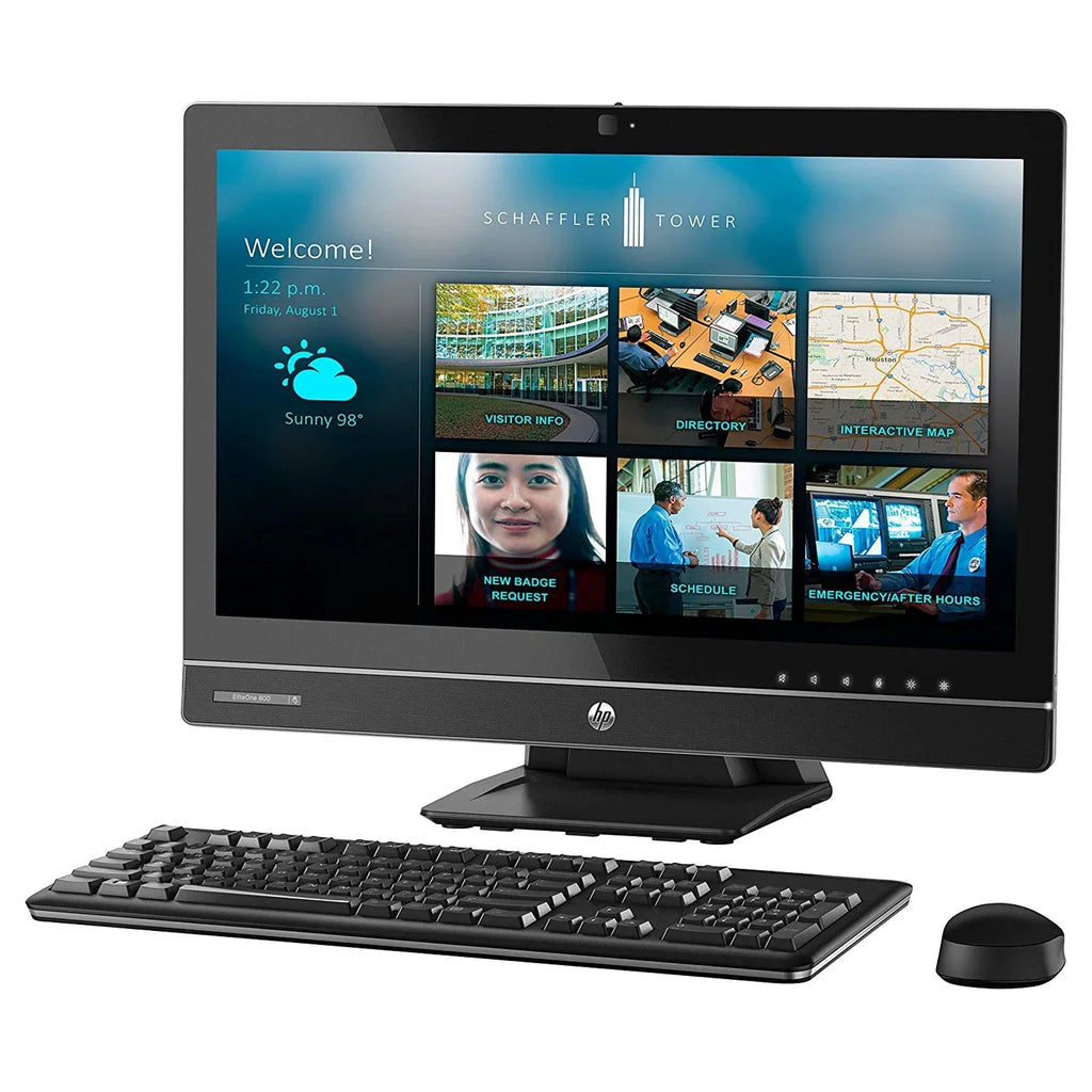 EliteOne 800 G1 All In One Computer, 23" HD Display, Core I5-4590s 3.7 GHz max CPU, 16GB DDR3 RAM, 512GB SSD, DVD, USB 3.0, WiFi, Displayport, Windows 10 Home