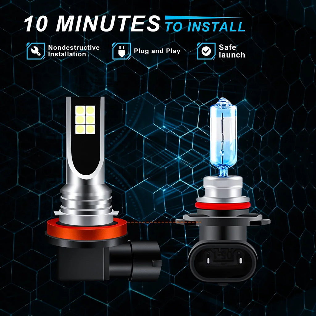 BMZONCC 9005 H11 LED Headlight H11 Fog Light Bulbs Combo for 4Runner 2010-2014 2015 2016 2017 2018 2019 2020