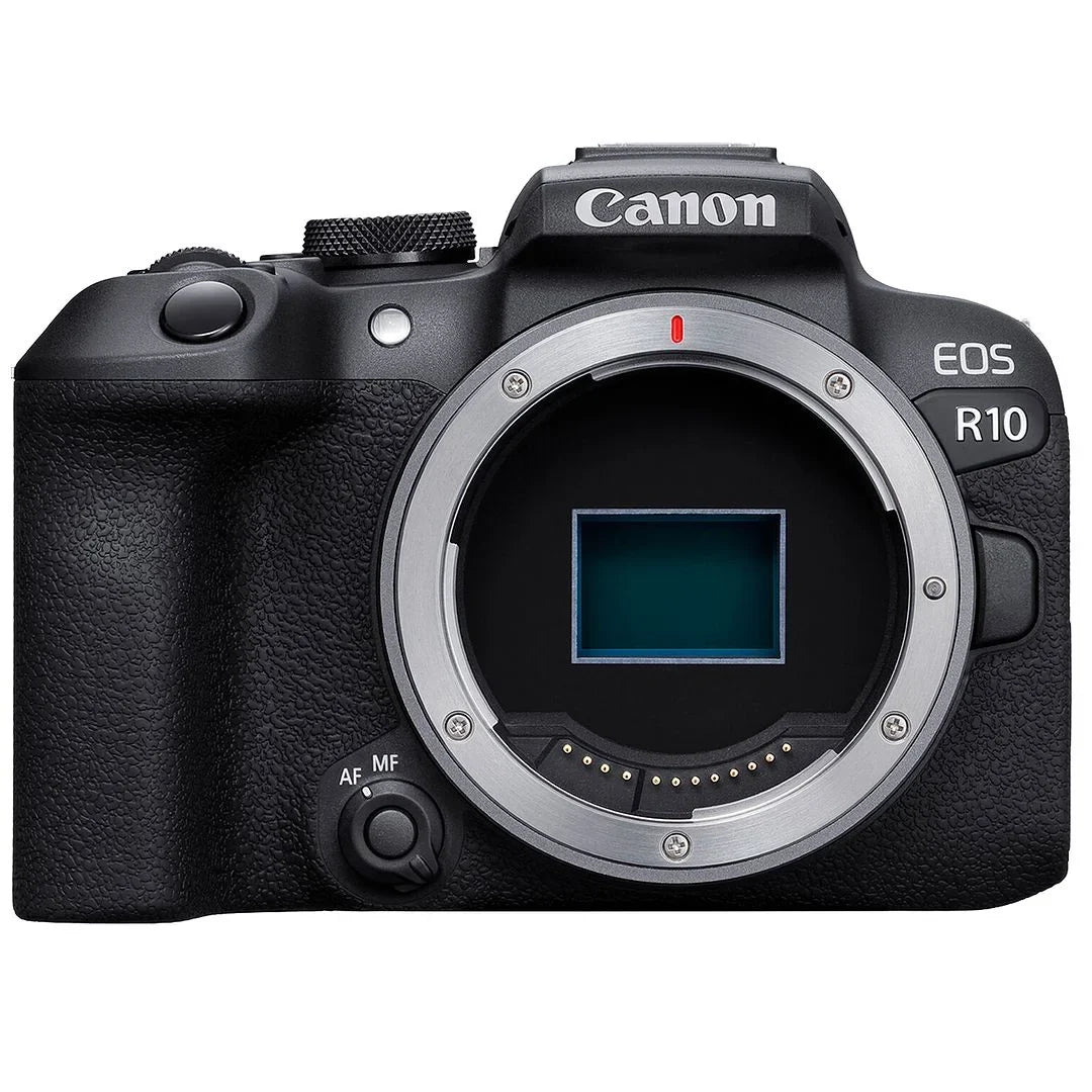 EOS R10 Mirrorless Camera (Body Only) with 2 Pack SanDisk 128GB Memory Card + Case + LED Flash + SV Premium Accessory Bundle