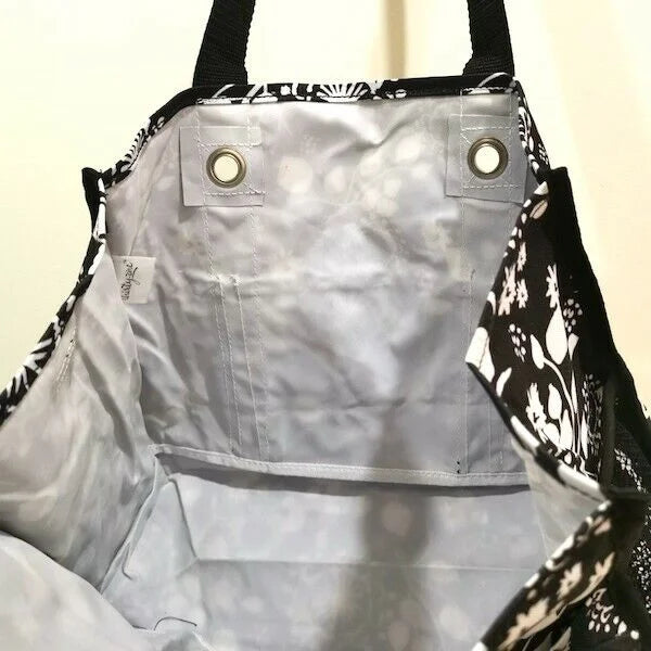 New Organizing Utility Picnic Lunch Mummy Tote 31 Gift Shoulder Bag In Jet Brushstrokes