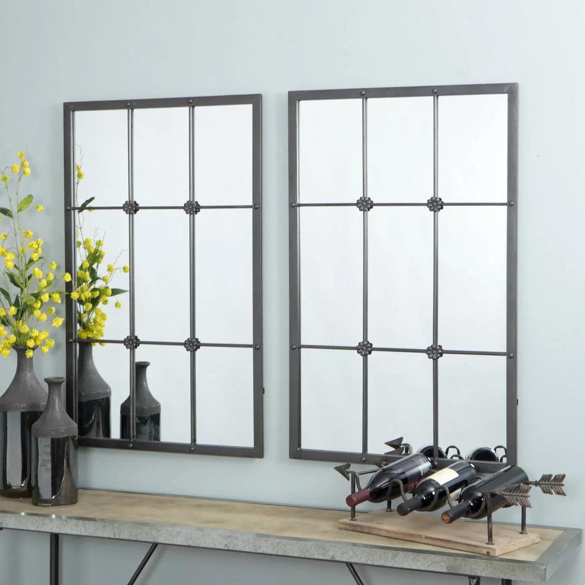 Aspire Home Accents Kinslee Window Pane Wall Mirror - 23.5W x 38H in.