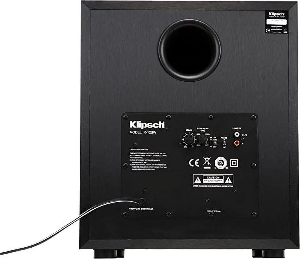 Open Box KLIPSCH REFERENCE 12" 400W FRONT-FIRING SUBWOOFER R-12SW - Ebony