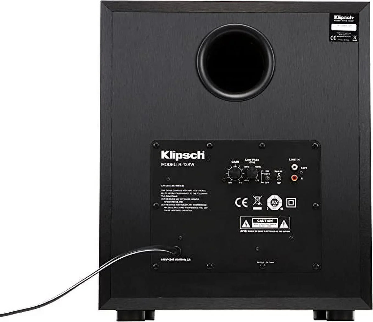 Open Box KLIPSCH REFERENCE 12" 400W FRONT-FIRING SUBWOOFER R-12SW - Ebony