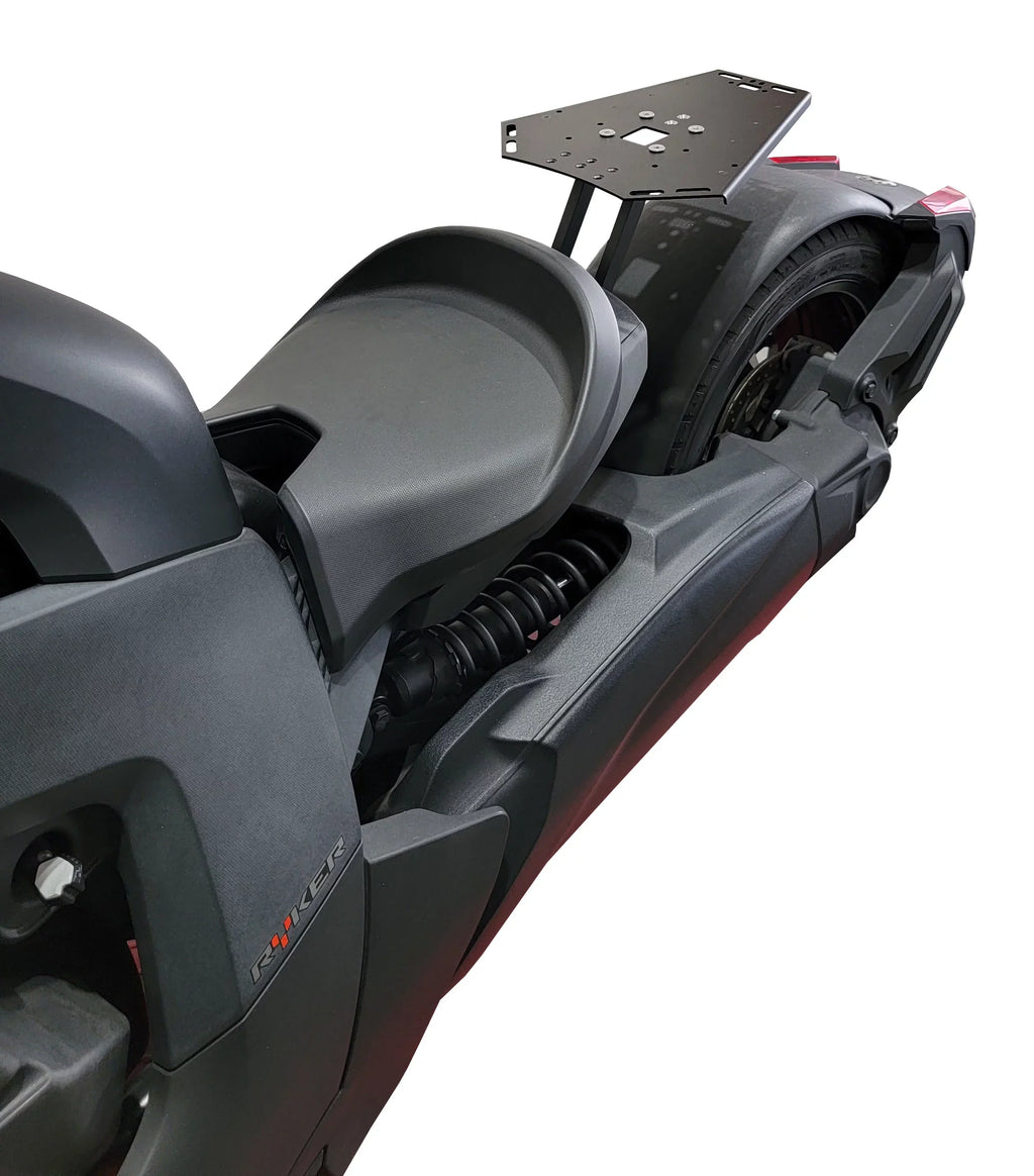Can Am Ryker Luggage Rack Ebony Large Shad Cases Kit installed NO MAX MOUNT NEEDED.