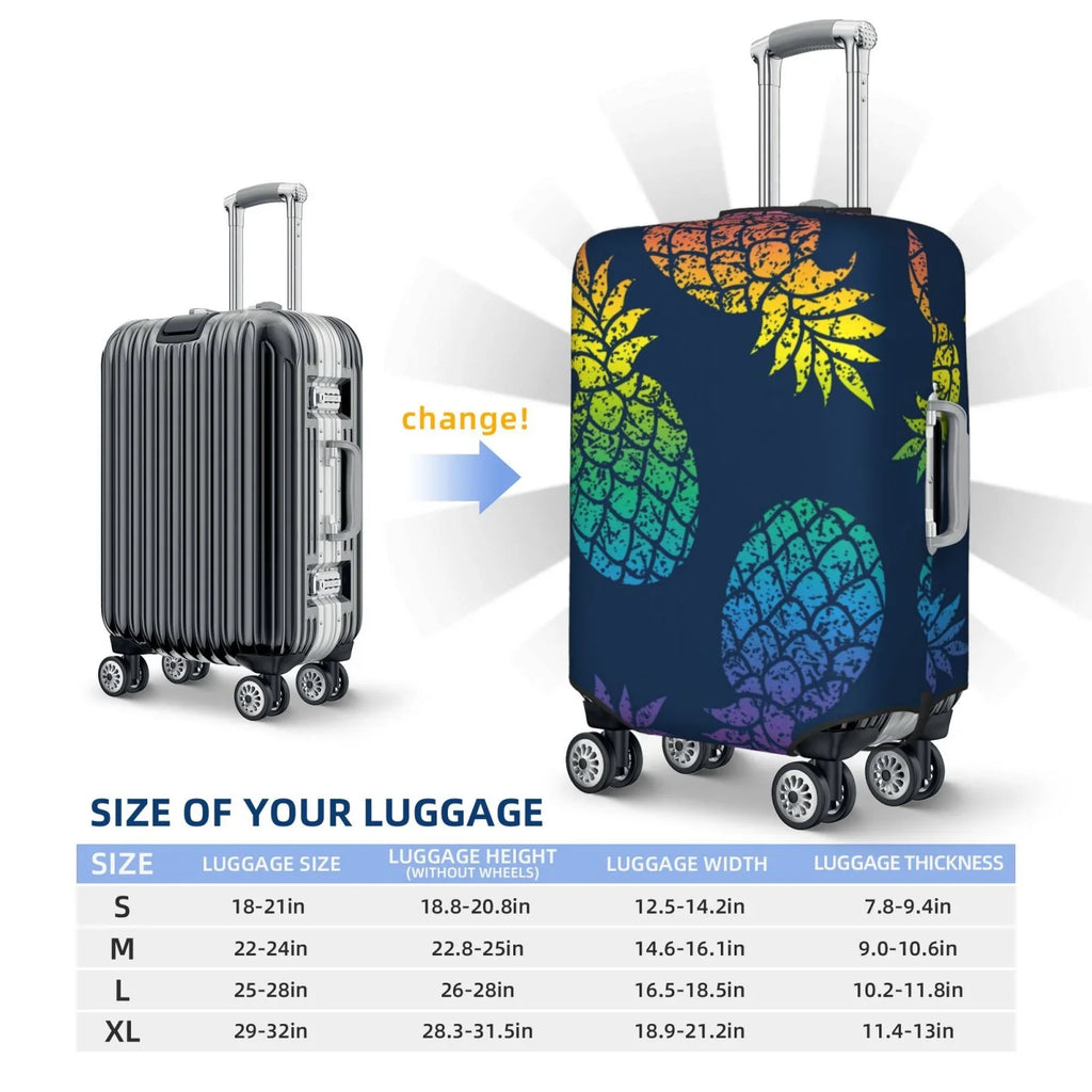 Ocsxa Travel Dust-Proof Suitcase Cover Abstract Bright Pine Fruit Retro Print Luggage Cover Protector For 18-32inch