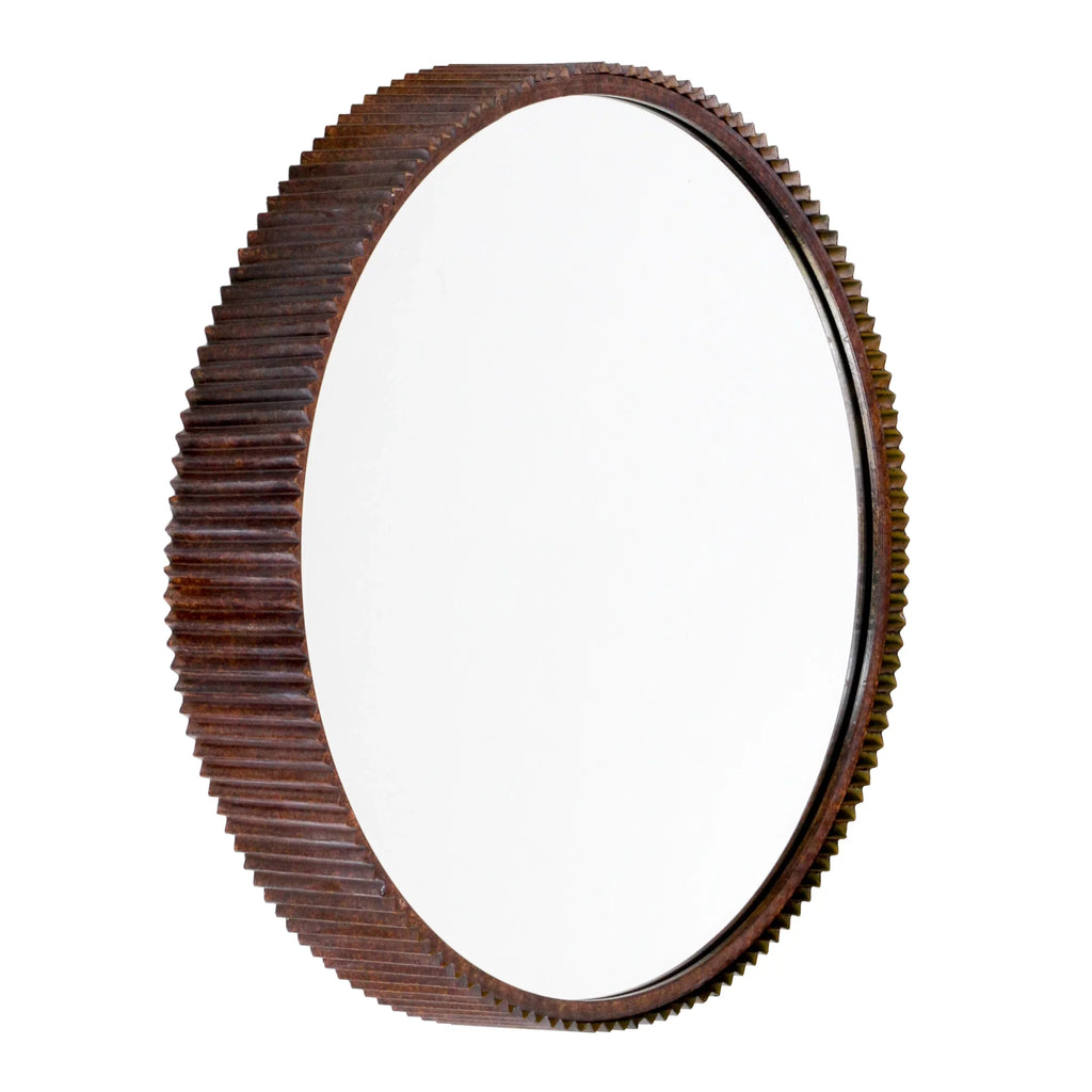 Aspire Home Accents Harrison Rustic Metal Wall Mirror - Brown