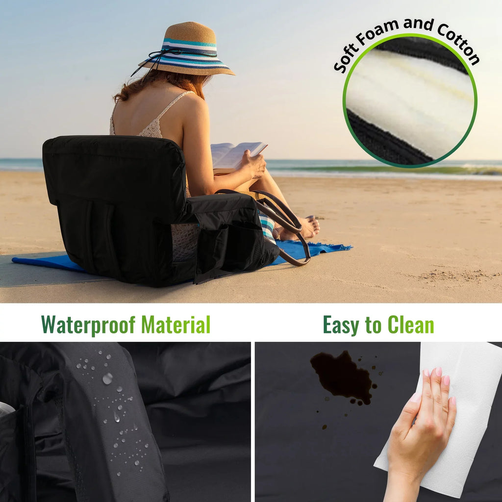 Worcest 2 Pack Wide Folding Stadium Seat, Waterproof Thicken Bleacher Chair for Bleachers, Lawns, Backyards for National Women's Soccer Tournament