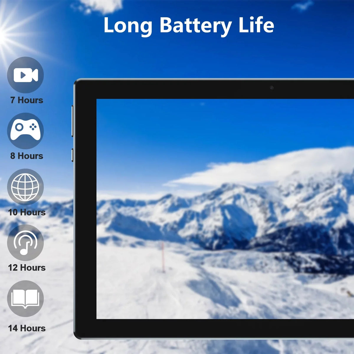 Coopers 2 in 1 Tablet, 10 inch Android 11 Tablet with Keyboard 4GB+64GB+512GB Expandable Dual Camera, WiFi, Bluetooth, Long Battery Life, Certified Tablet PC