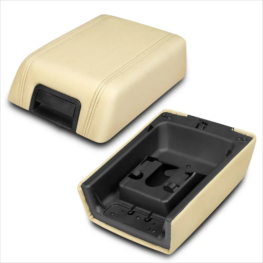 Beige Center Console Top Lid Repair Kit Armrest Latch Cover For Ford Lincoln