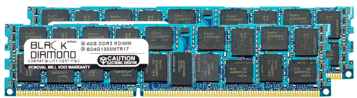 8GB 2X4GB Memory RAM for SuperMicro SuperServer 5000 5016I-MRF DDR3 RDIMM 240pin PC3-10600 1333MHz Ebony Diamond Memory Module Upgrade