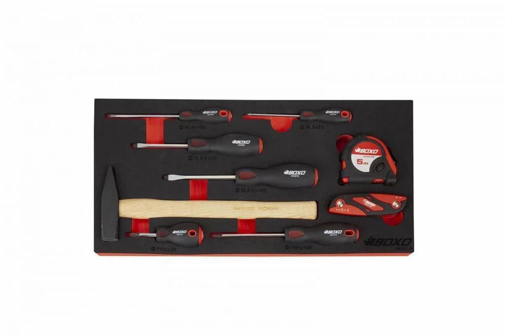 BOXO USA Heavy Duty 103 Piece MotoBox Tool Box - Ebony