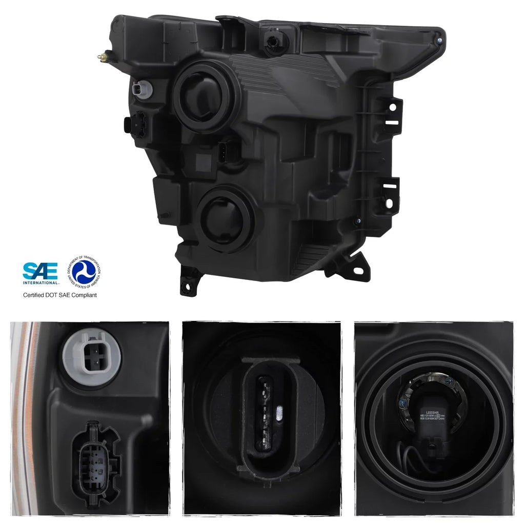 AKKON - Fit 2021 2022 2023 Ford F150 Pickup Truck [Halogen Type] Headlight Headlamp OE Style Jet Housing Driver Left Side