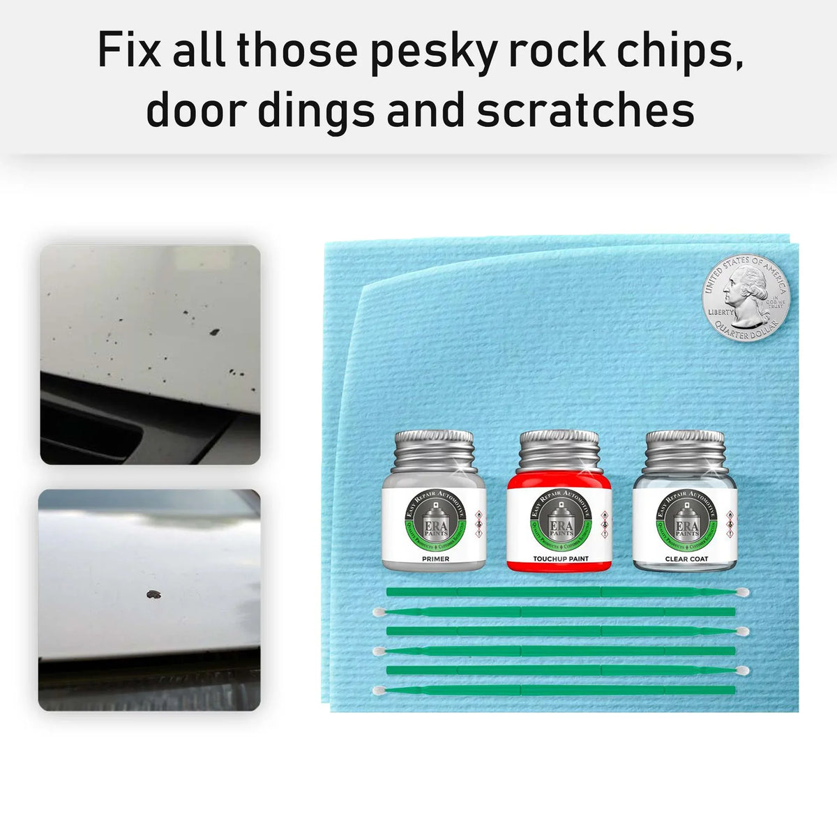 For KIA (K9 - Glacier Blue Metallic) Exact Match Touch Up Paint Clearcoat Primer and Prep Kit - Pick Your Color