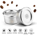 Suzicca Stainless Steel Reusable Coffee Capsules Reusable Coffee Capsule Cup Filter Compatible with Delta Q