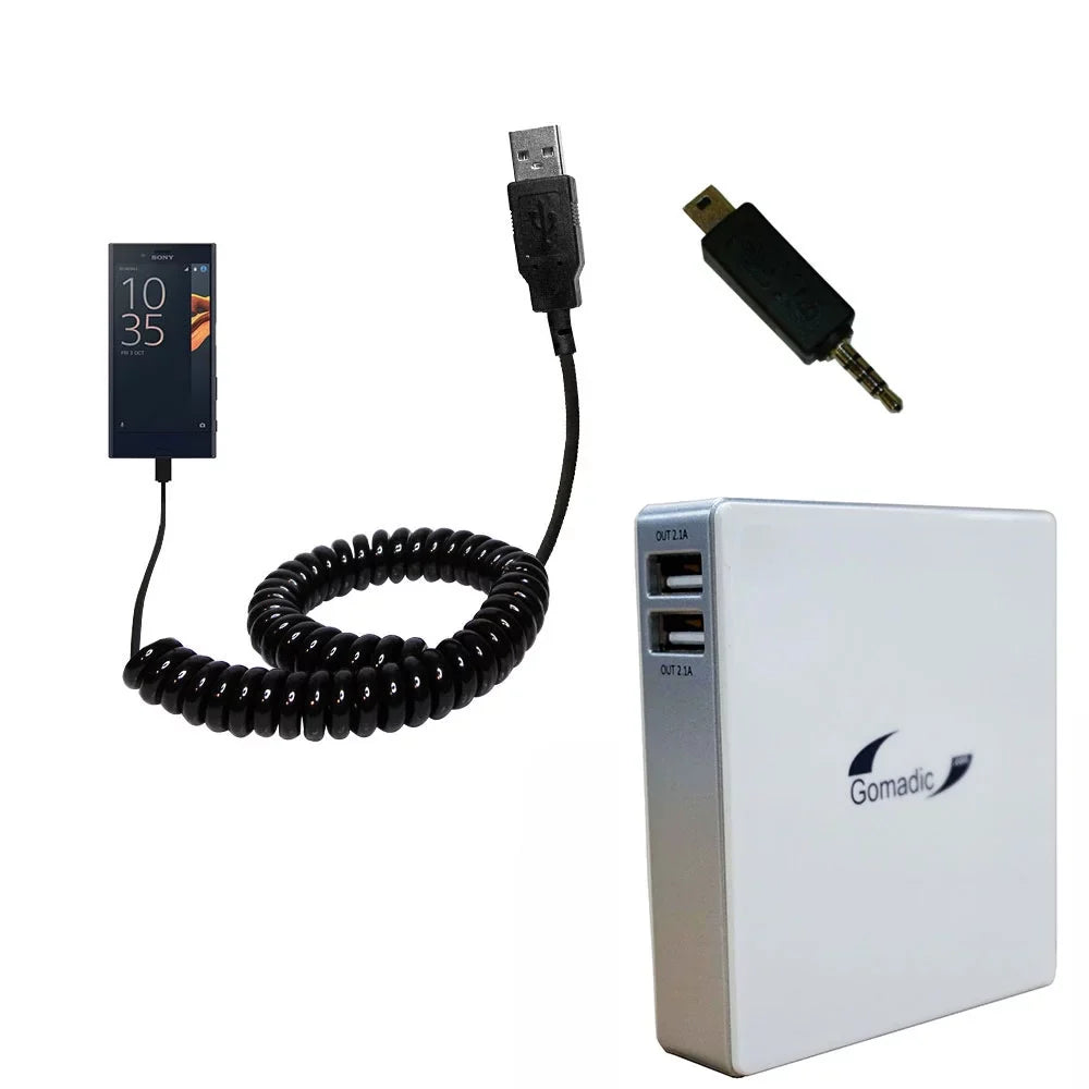 Gomadic High Capacity Rechargeable External Battery Pack suitable for the Xperia X Compact - Portable Charger with TipExchange Technology