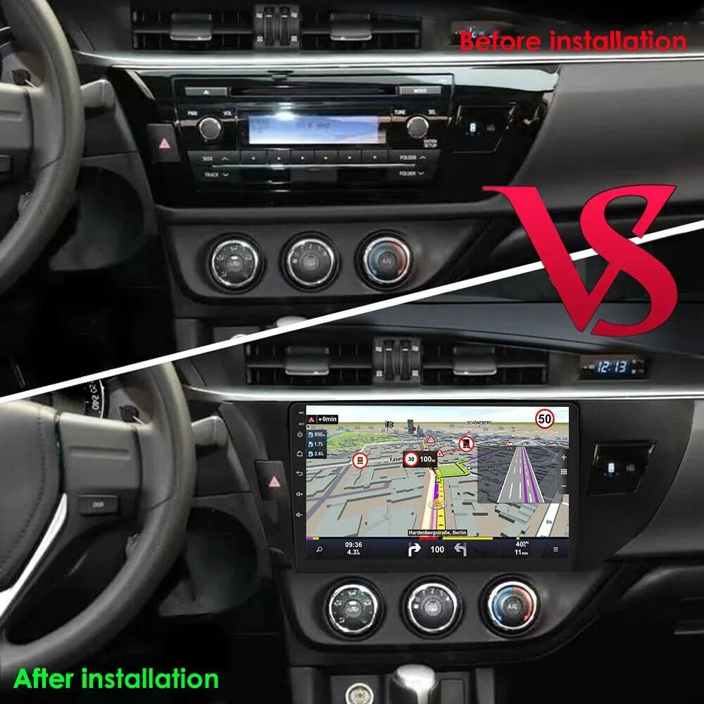 10.1" 1280*720 IPS Android 12 Wifi 2+32GB Car Stereo Radio Carplay GPS Navigation For Corolla 2014 2015 2016