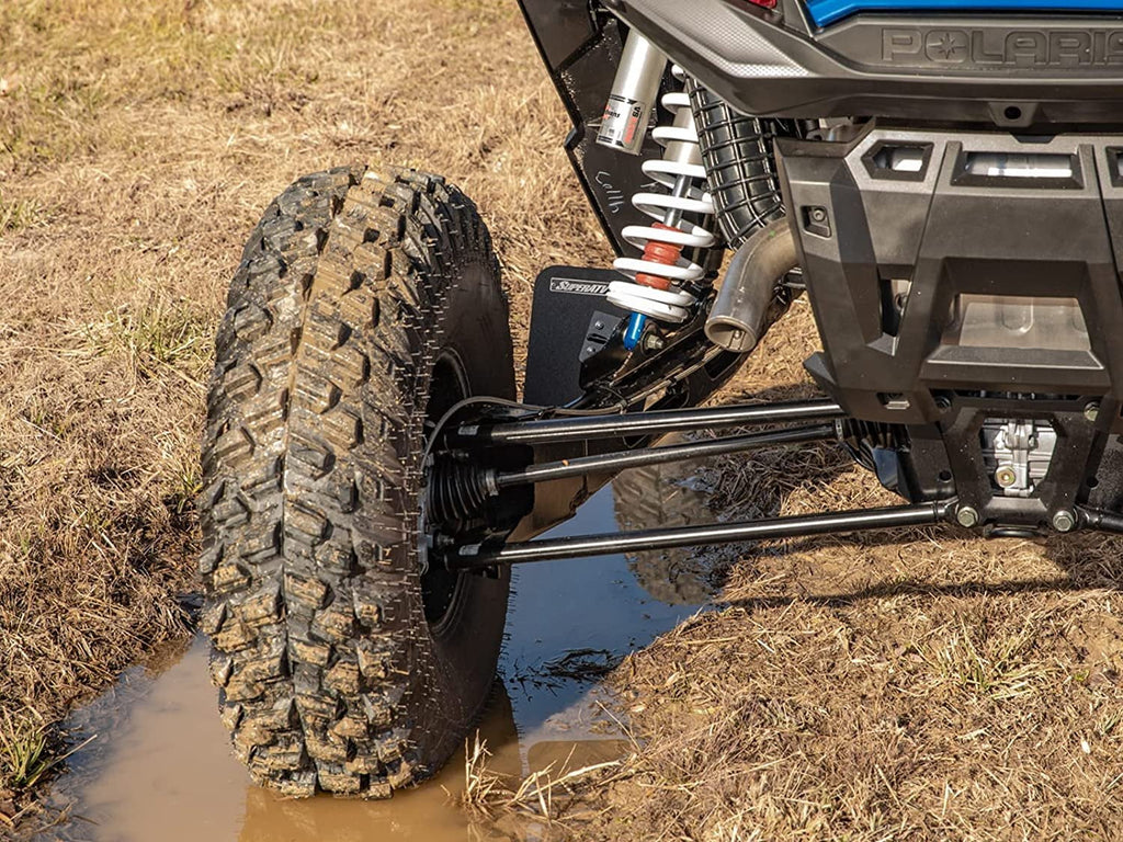 SuperATV Mud Flaps for 2018+ Polaris RZR XP Turbo S 2019+ RZR XP 4 Turbo S/XP Turbo S Velocity/XP 4 Turbo S Velocity 8 x 10 7/8 Mud Flaps Flexible and Mass USA Made!