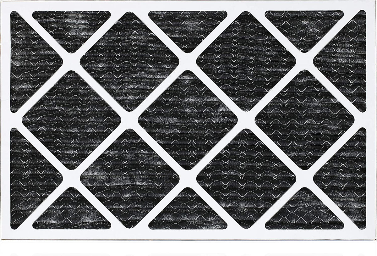 Filterbuy 10x24x1 MERV 8 Odor Eliminator Pleated HVAC AC Furnace Air Filters with Activated Carbon (6-Pack)