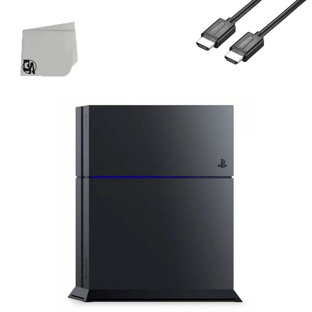 PlayStation 4 500GB Only Jet Gaming Console with HDMI Cable BOLT AXTION Bundle Used